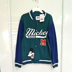 Disney Mickey Mouse Jacket Lightweight Button-up Sweatshirt. Size 5/6